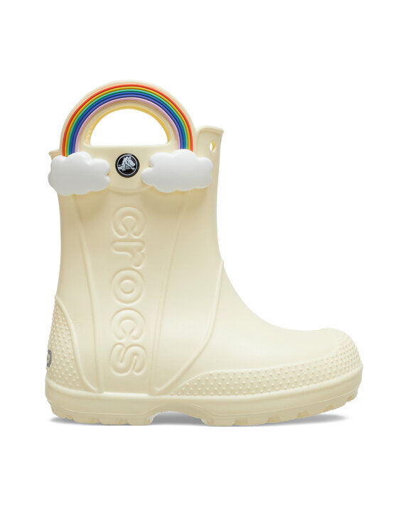 Crocs Kalosze Crocs Handle It Rainbow Rain Boot Kids 210026 Żółty