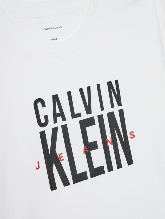 Calvin Klein Jeans Calvin Klein Jeans Marškinėliai Bold Graphic IB0IB02448 Balta Relaxed Fit
