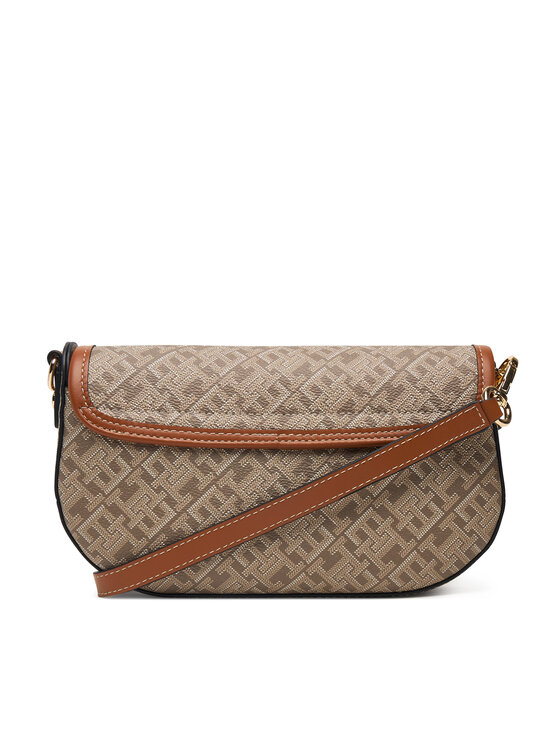 Tommy Hilfiger Τσάντα Tommy Hilfiger Th Monoplay Saddle Bag AW0AW19172 Ανοιχτό μπεζ