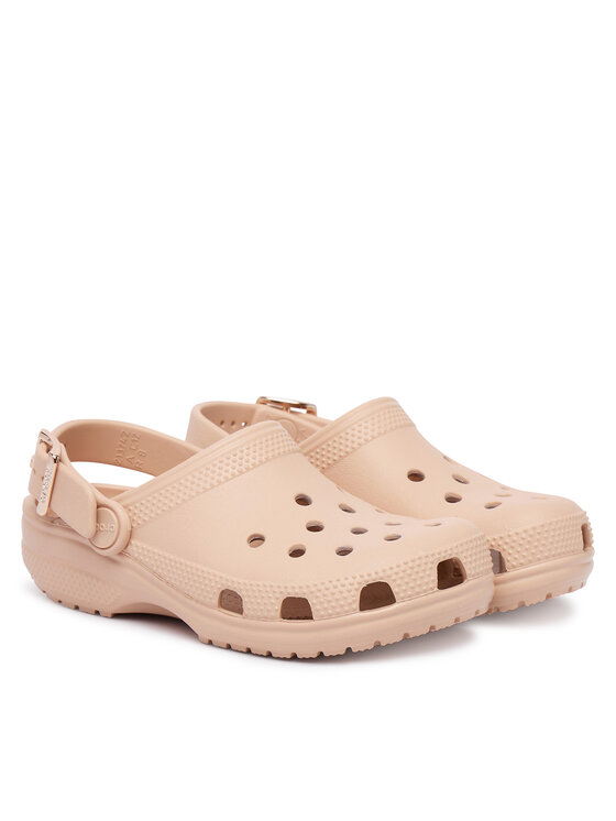 Crocs Шльопанці Crocs Classic Metallic Buckle Clog K 214228 Бежевий