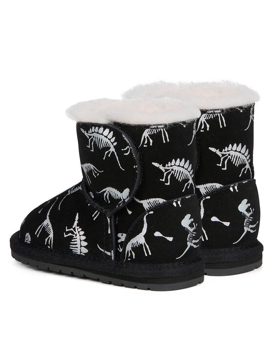EMU Australia Botas de nieve EMU Australia Toddle Reflective Dino B12966 Negro