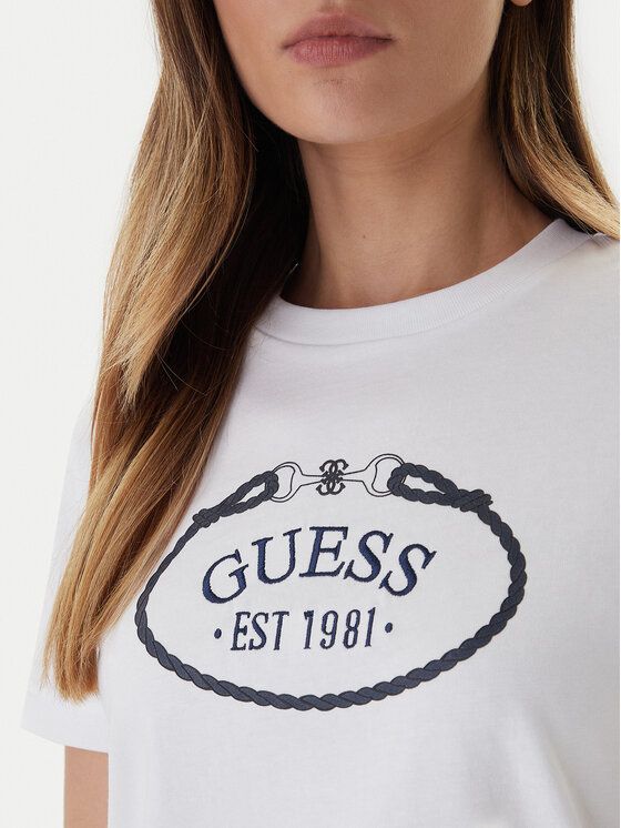 Guess Guess Футболка V6RI04 K8FQ4 Білий Regular Fit