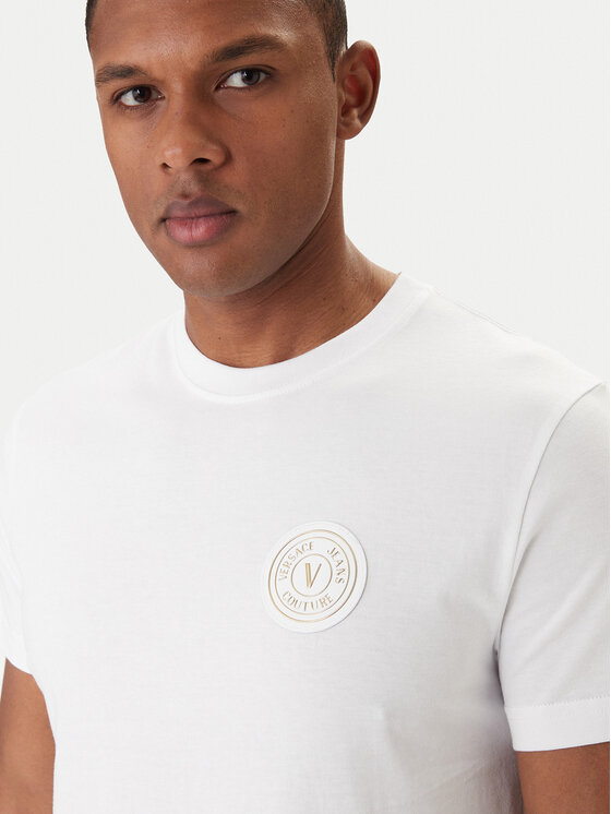 Versace Jeans Couture Versace Jeans Couture Camiseta 80GAHT03 CJ00T Blanco Regular Fit