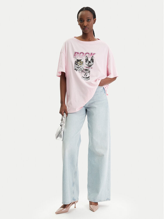 Liu Jo Liu Jo Camiseta WA6131 J3868 Rosa Regular Fit