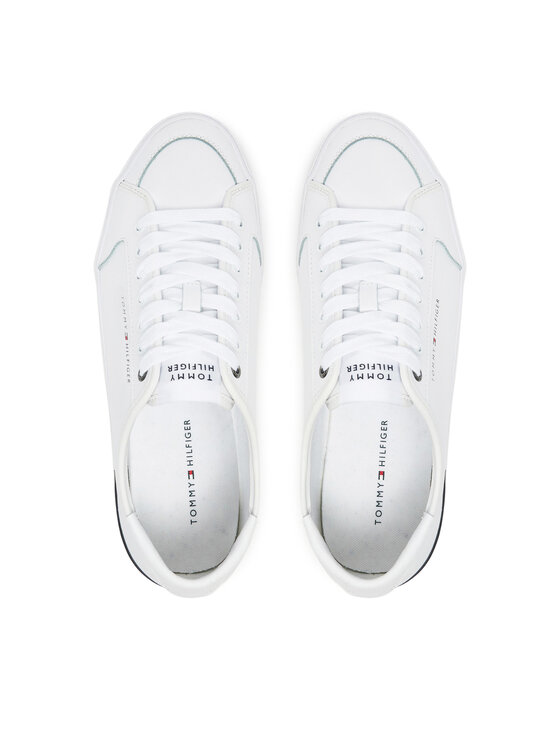 Tommy Hilfiger Teniszcipő Tommy Hilfiger Core Corporate Vulc Leather FM0FM05399 Fehér