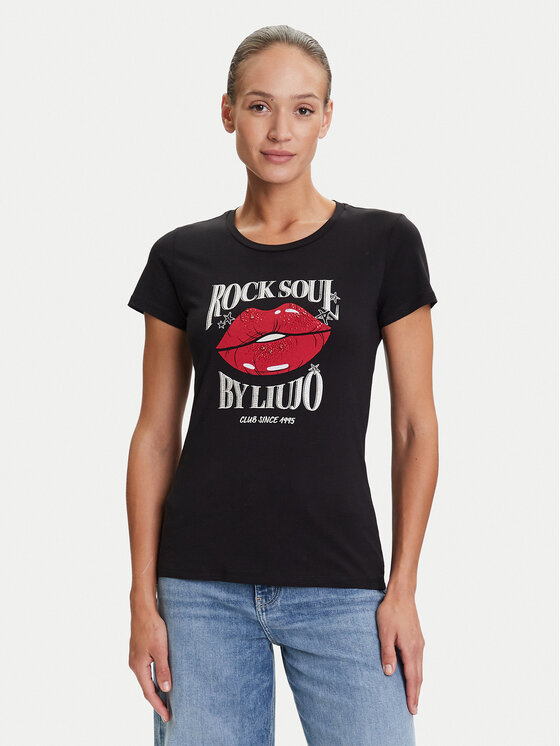 Liu Jo Liu Jo Camiseta UF5265 JS923 Negro Regular Fit