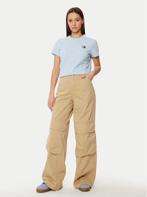 Tommy Jeans Tommy Jeans Marškinėliai DW0DW20153 Žydra Regular Fit