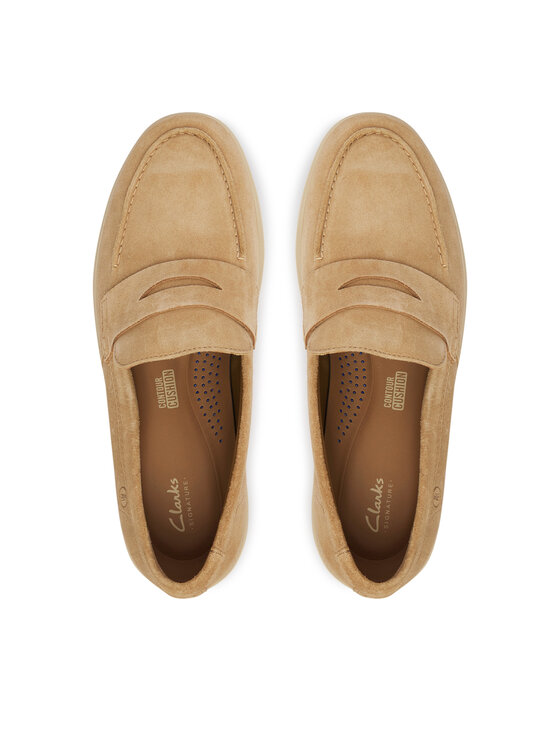 Clarks Туфлі Clarks Lockford Easy 26186190 Бежевий