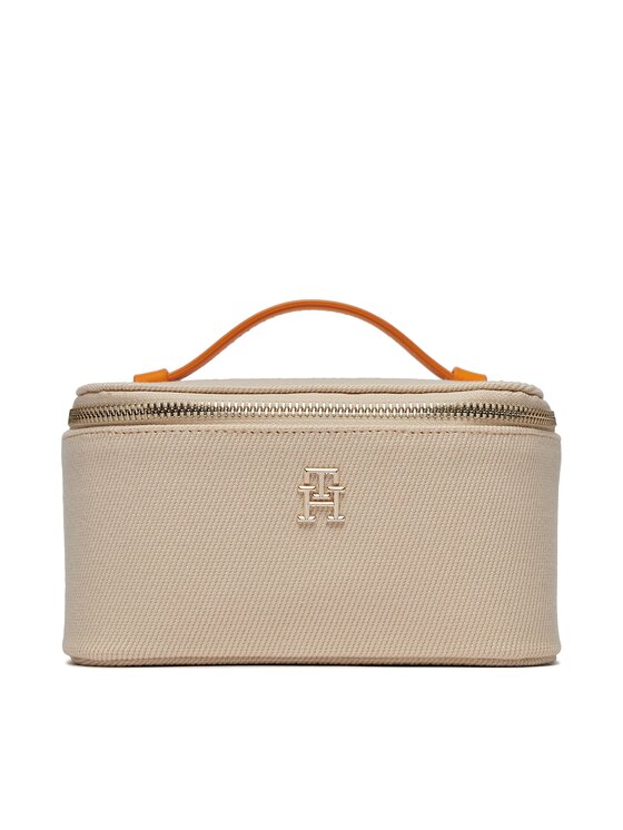 Tommy Hilfiger Kosmētikas somiņa Tommy Hilfiger Poppy Canvas AW0AW16014 Bēšs