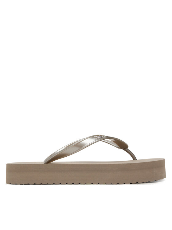 Calvin Klein Σαγιονάρες Calvin Klein Flatform Flip Flop Met Tpu HW0HW03120 Χρυσό