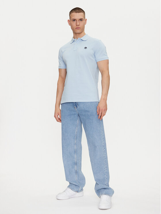 Timberland Timberland Поло TB0A6VDP Блакитний Regular Fit