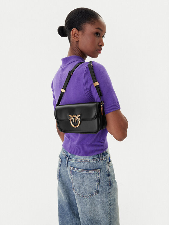 PINKO Kabelka PINKO Love Box Baguette Al 25-26 PLTT 105083 A26L Černá