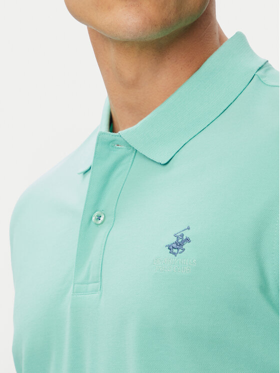 Beverly Hills Polo Club Beverly Hills Polo Club Поло P-SS26M-P450106 Бірюзовий Regular Fit