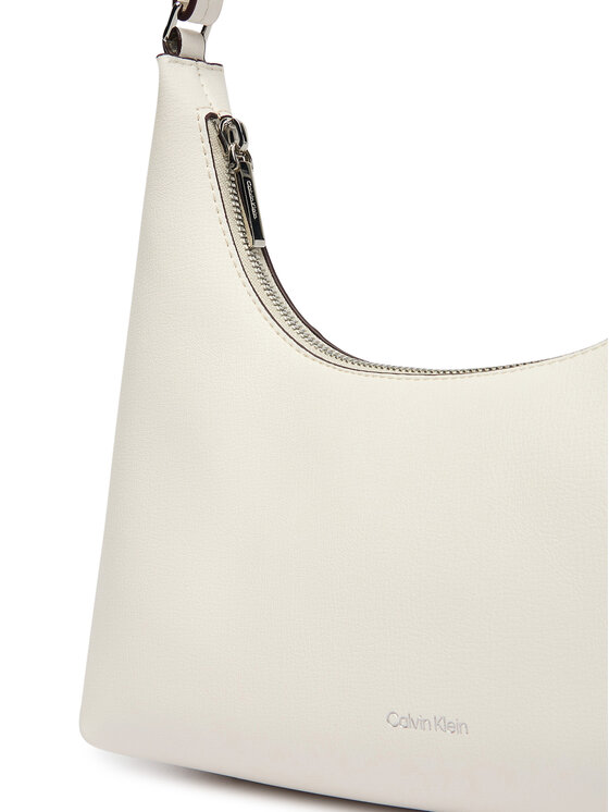Calvin Klein Ročna torba Calvin Klein Foil Logo Conv Shou?Lder Bag LV04F3272G Bela