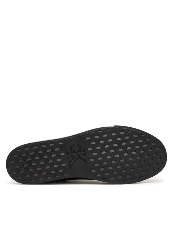 Calvin Klein Sneakersy Calvin Klein Vulc Flatf Laceup Lth Fur HW0HW03235 Czarny