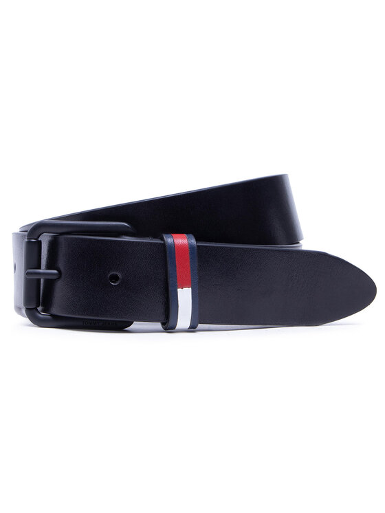 Tommy Jeans Pasek Męski Tommy Jeans Tjm Casual Flag Belt 3.5 AM0AM07196 Czarny