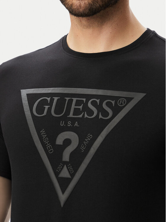 Guess Guess Футболка M6YI71 K3745 Чорний Slim Fit