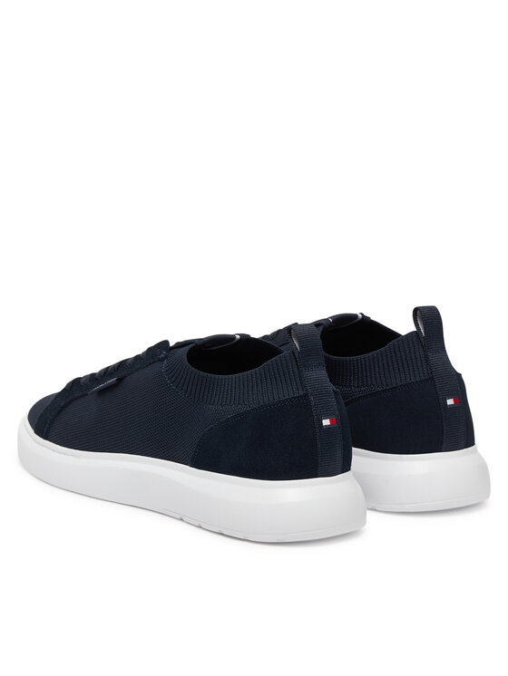 Tommy Hilfiger Sneakersy Tommy Hilfiger Light Cupsole Knit Seasonal FM0FM05403 Granatowy