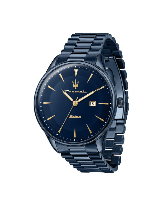 Maserati Pulkstenis Maserati Solar Blue R8853146003 Tumši zils