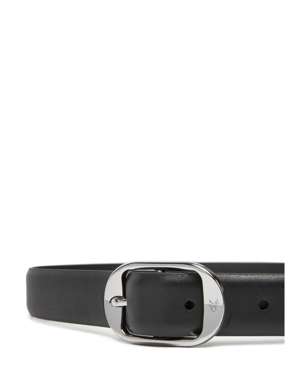 Calvin Klein Sieviešu josta Calvin Klein Forged Pin Belt 25Mm LV04K7014G Melns