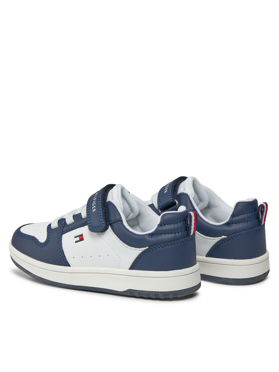 Tommy Hilfiger Snīkeri Tommy Hilfiger Low Cut Lace Up/Velcro Sneaker T1X9-33340-1355 Balts