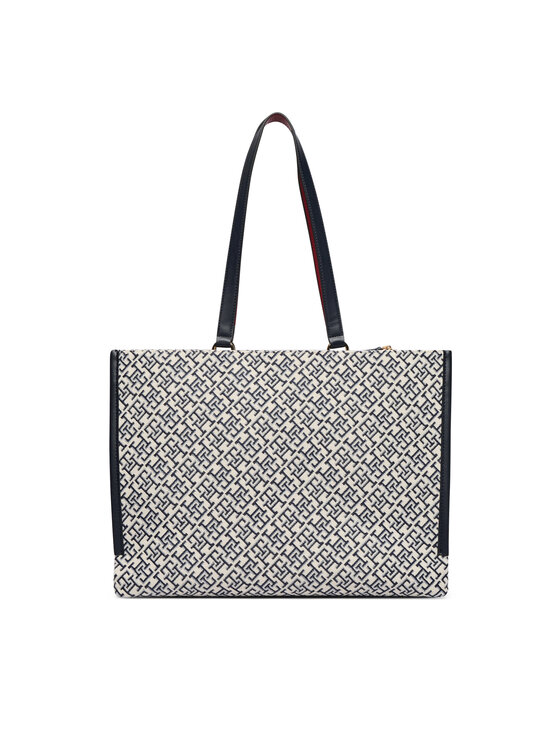 Tommy Hilfiger Táska Tommy Hilfiger Th Jacquard Tote AW0AW19009 Kék