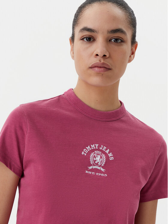 Tommy Jeans Tommy Jeans Majica Varsity DW0DW20317 Roza Regular Fit