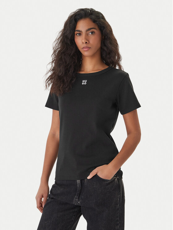 HUGO HUGO Camiseta Deloris 50512002 Negro Regular Fit
