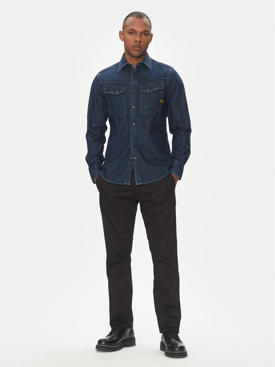 G-STAR G-Star Raw traper košulja Dakota D23616-D252 Tamnoplava Slim Fit