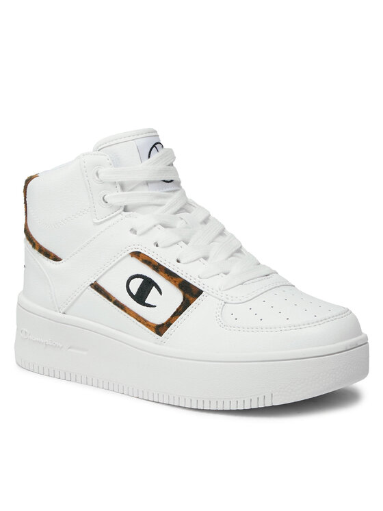 Champion Sneakers Champion Mid Cut Foul Play Plat Mid Animalie S11601-WW001 Alb