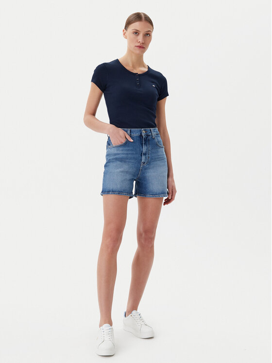 Tommy Jeans Tommy Jeans Póló DW0DW19502 Sötétkék Slim Fit