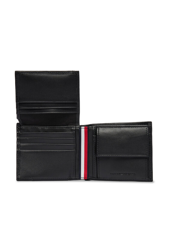 Tommy Hilfiger Peňaženka Tommy Hilfiger Th Corp Cc Flap And Coin AM0AM14780 Čierna
