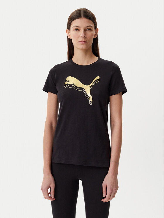 Puma Puma Футболка Essentials Metallic 684995 Чорний Regular Fit