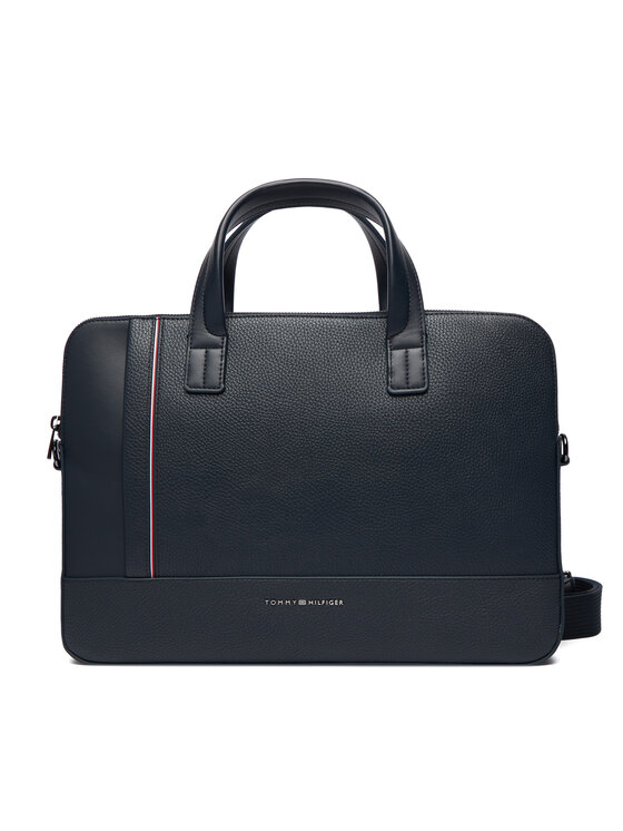 Tommy Hilfiger Geantă pentru laptop Tommy Hilfiger Th Central Slim Computer Bag AM0AM13631 Bleumarin