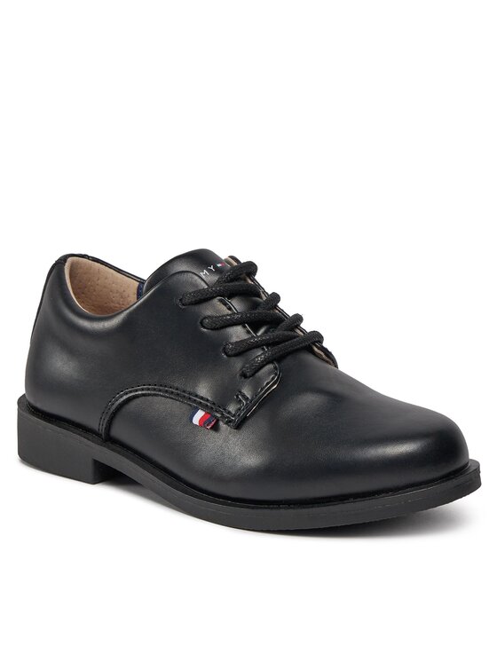 Tommy Hilfiger Pantofi Tommy Hilfiger Low Cut Lace Up Shoe T3B4-33174-1355 Negru
