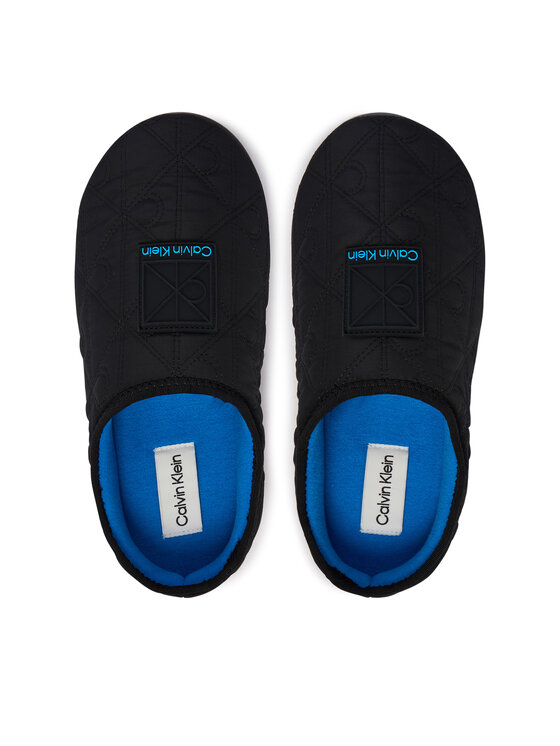 Calvin Klein Пантофи Calvin Klein Home Slipper Quilted Rip Emblem HM0HM02280 Черен