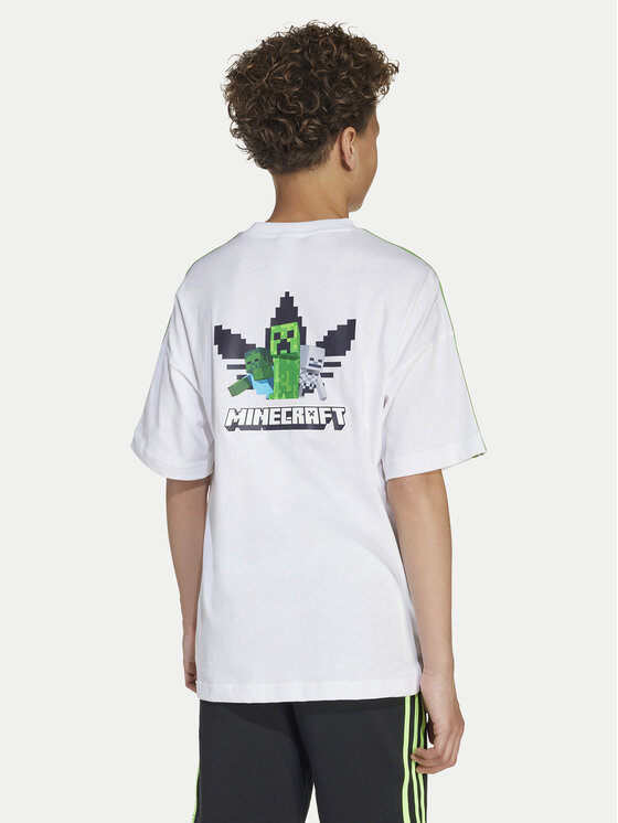 adidas adidas Футболка Minecraft JW7750 Білий Loose Fit