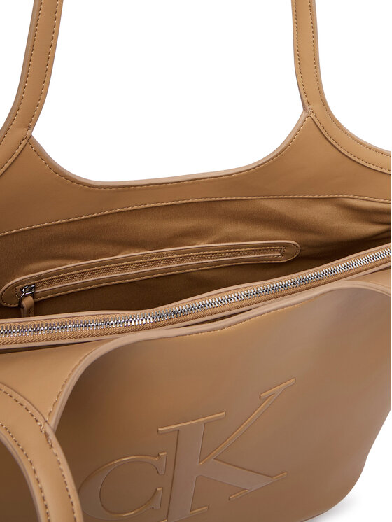 Calvin Klein Torebka Calvin Klein Bold Ck LV04F3562G Beżowy
