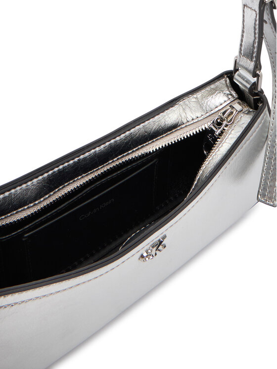 Calvin Klein Borsetta Calvin Klein Ck Metallic Small Shoulder Bag LV04F3304G Argento