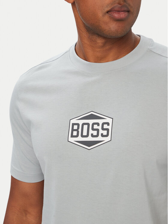 BOSS BOSS Camiseta Logo Tape2 50574200 Gris Regular Fit