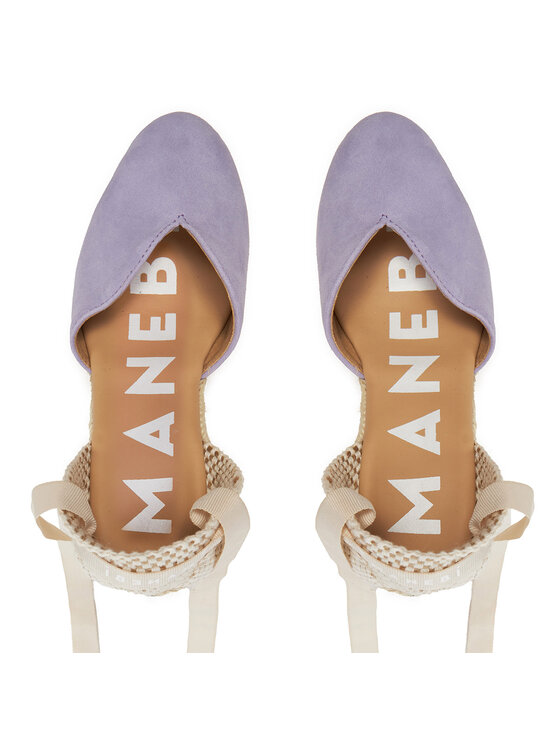Manebi Espadrile Manebi Hamptons Heart-Shaped Wedge Espadrilles W 1.3 WH Vijolična