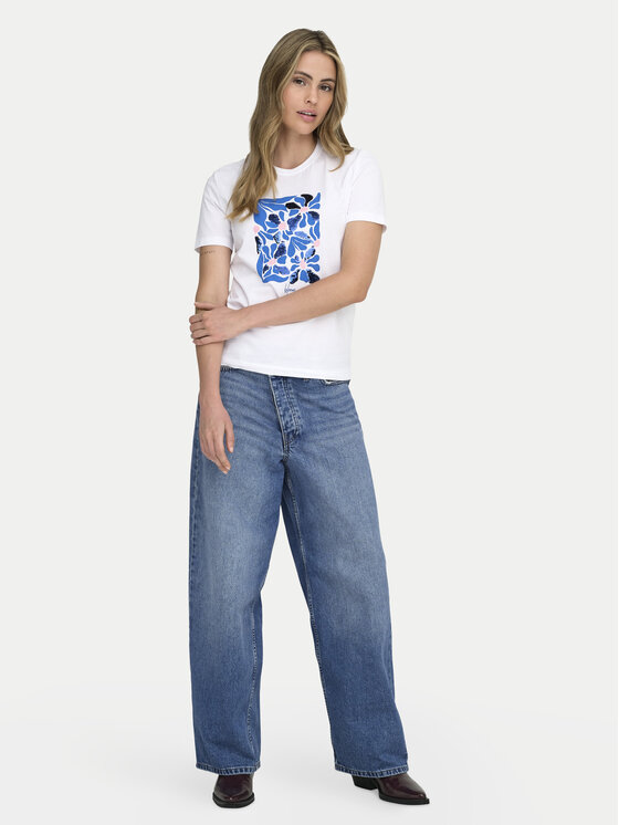 ONLY ONLY Camiseta Kita 15367568 Blanco Regular Fit