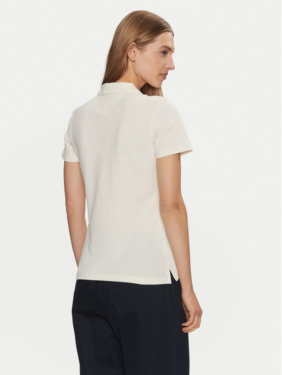 Tommy Hilfiger Tommy Hilfiger Polo WW0WW43930 Bež Slim Fit