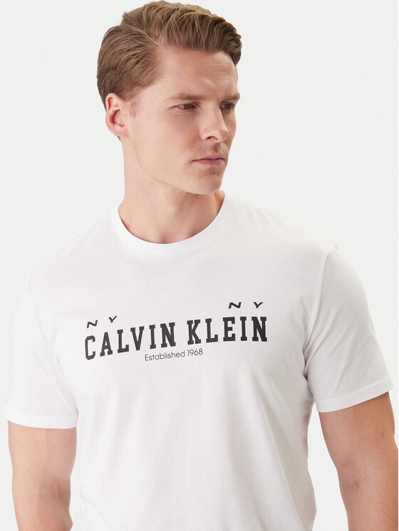 Calvin Klein Jeans Calvin Klein Jeans Camiseta Coll Word Graphic LV14RE817G Blanco Regular Fit