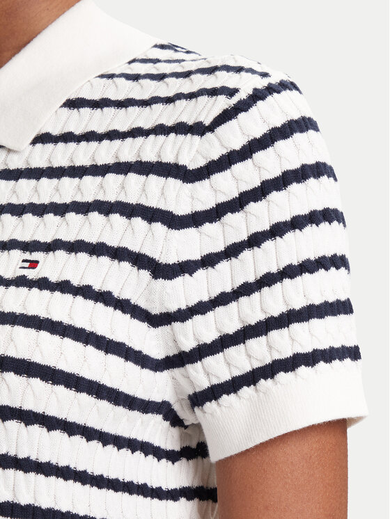 Tommy Hilfiger Tommy Hilfiger Polo Fine WW0WW41474 Κρεμ Regular Fit