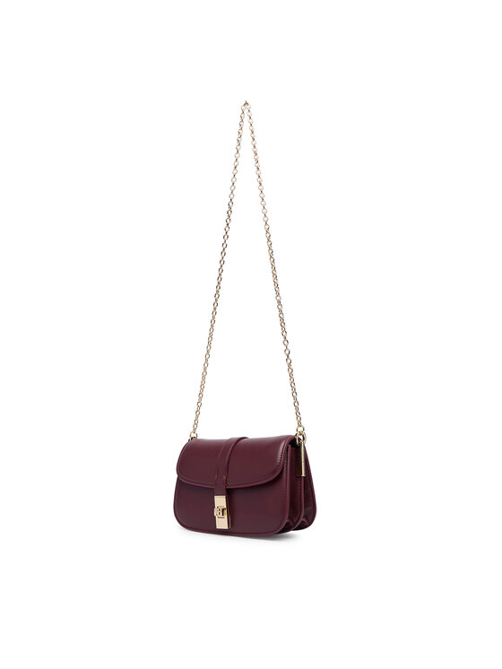 Tommy Hilfiger Ročna torba Tommy Hilfiger Th Heritage Chain Crossover AW0AW19319 Bordo rdeča