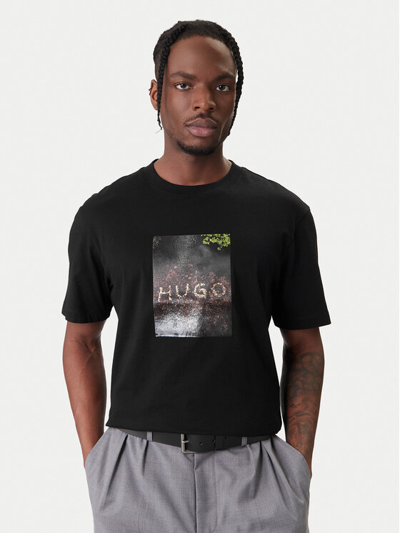 HUGO HUGO Camiseta Doreston 50554319 Negro Regular Fit