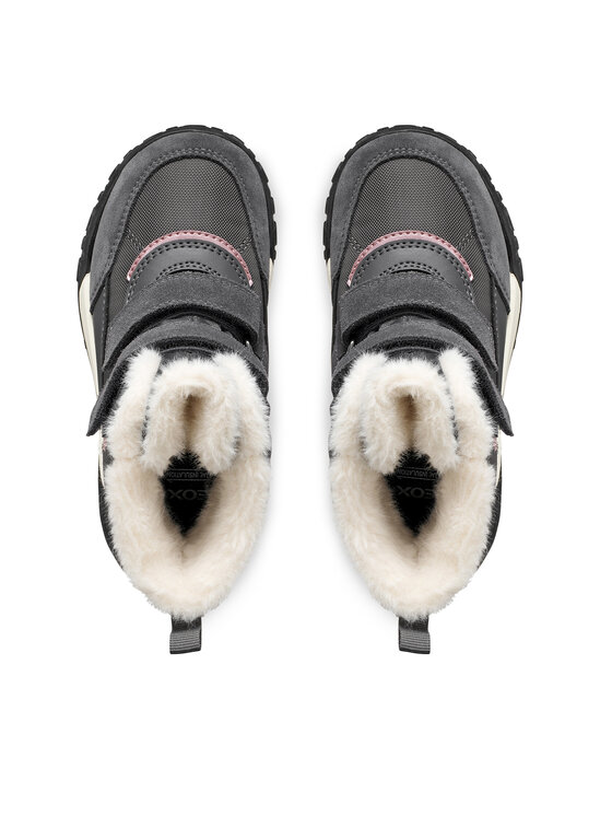 Geox Sniego batai Geox J Trekkyup Girl B Abx J46M7E 08V22 C1377 M Tamsiai pilka
