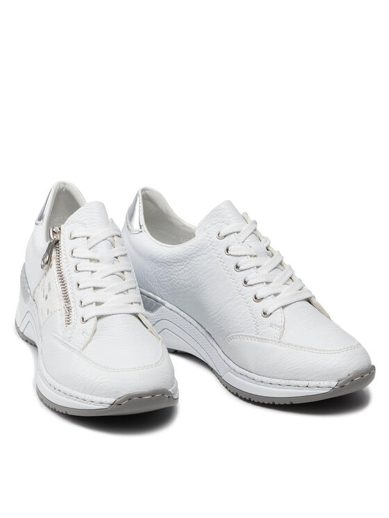 Rieker Sneakersy Rieker N4322-80 Biela