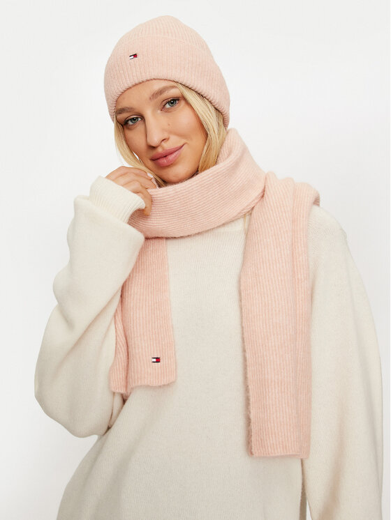 Tommy Hilfiger Set šal i kapa Tommy Hilfiger AW0AW17124 Ružičasta